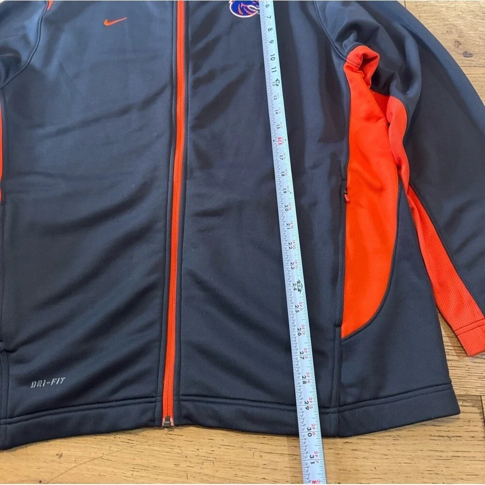 Nike Boise State Broncos Dri-FIT Full Zip Track Jacket‎ Grey Orange Large (1076)